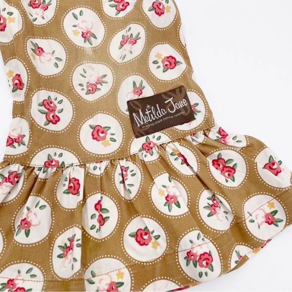 Matilda Jane Secret Fields Cameo Ruffles Pant Rose Floral Print Girl's Size 4 - Picture 3 of 5